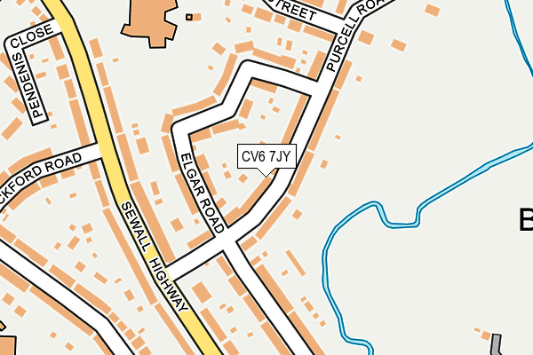CV6 7JY map - OS OpenMap – Local (Ordnance Survey)