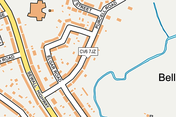 CV6 7JZ map - OS OpenMap – Local (Ordnance Survey)