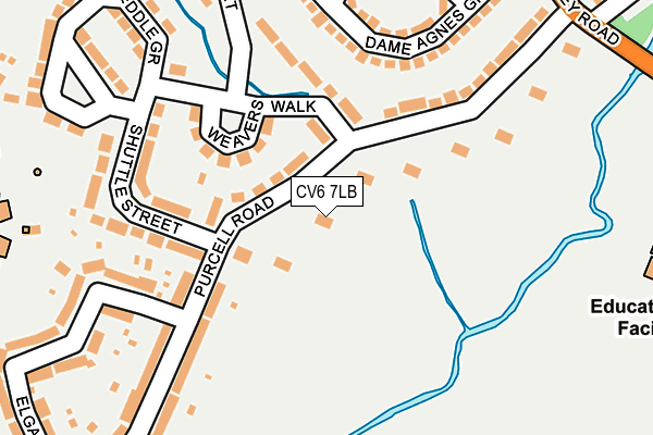 CV6 7LB map - OS OpenMap – Local (Ordnance Survey)