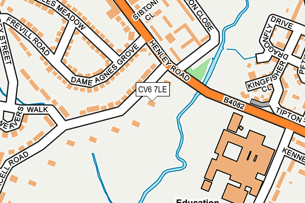 CV6 7LE map - OS OpenMap – Local (Ordnance Survey)