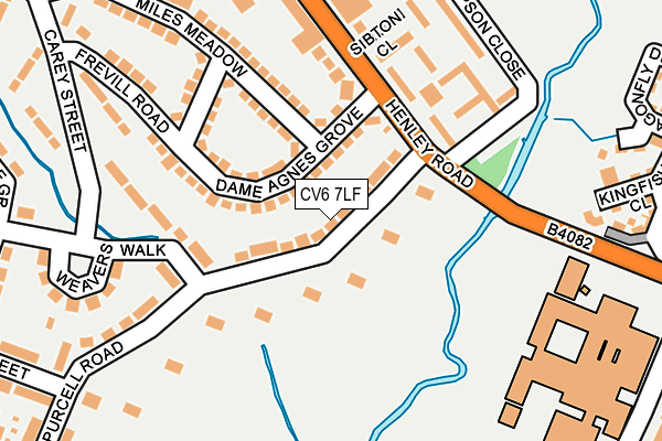 CV6 7LF map - OS OpenMap – Local (Ordnance Survey)