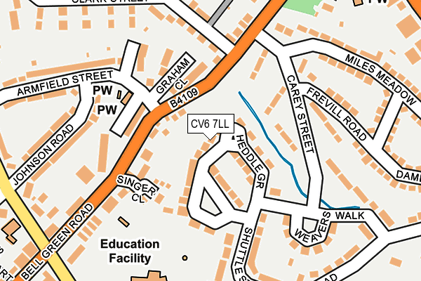 CV6 7LL map - OS OpenMap – Local (Ordnance Survey)