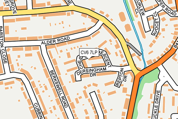CV6 7LP map - OS OpenMap – Local (Ordnance Survey)