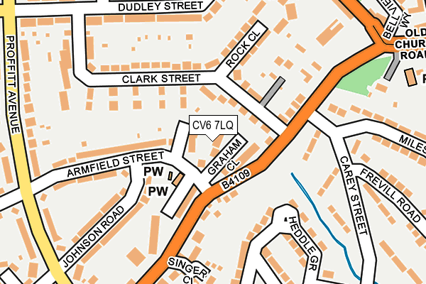 CV6 7LQ map - OS OpenMap – Local (Ordnance Survey)