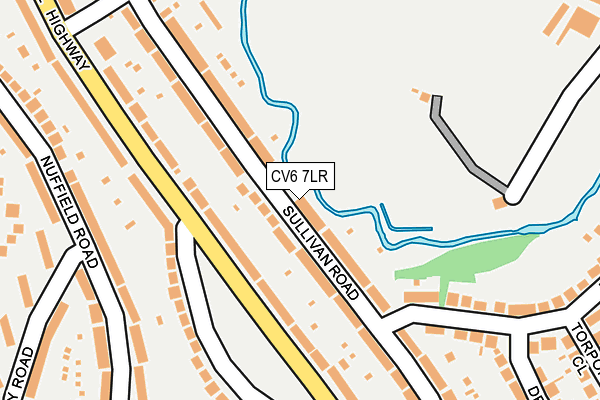 CV6 7LR map - OS OpenMap – Local (Ordnance Survey)