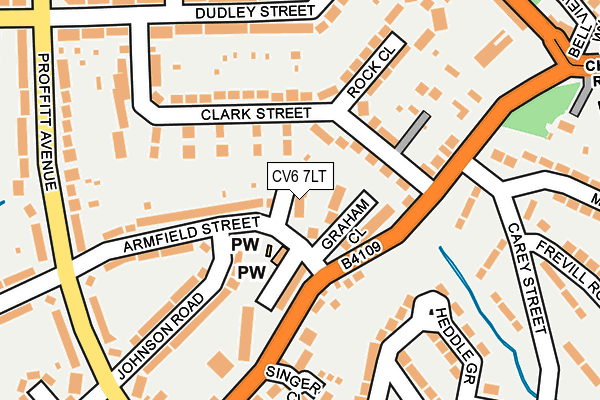 CV6 7LT map - OS OpenMap – Local (Ordnance Survey)