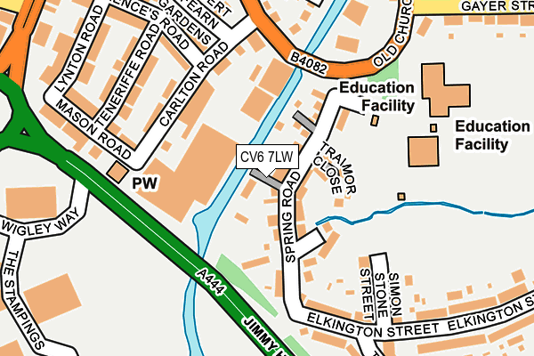 CV6 7LW map - OS OpenMap – Local (Ordnance Survey)