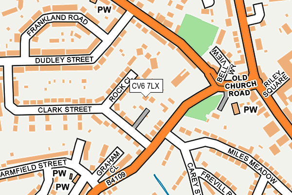 CV6 7LX map - OS OpenMap – Local (Ordnance Survey)