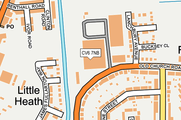 CV6 7NB map - OS OpenMap – Local (Ordnance Survey)