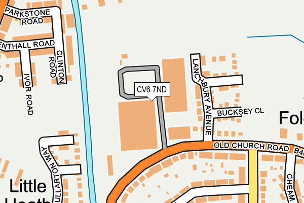 CV6 7ND map - OS OpenMap – Local (Ordnance Survey)