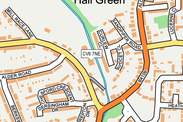 CV6 7NE map - OS OpenMap – Local (Ordnance Survey)