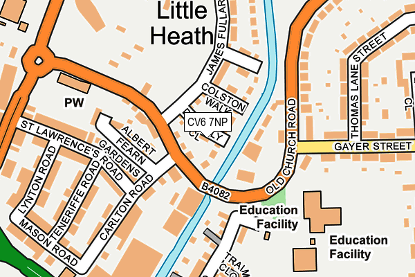 CV6 7NP map - OS OpenMap – Local (Ordnance Survey)