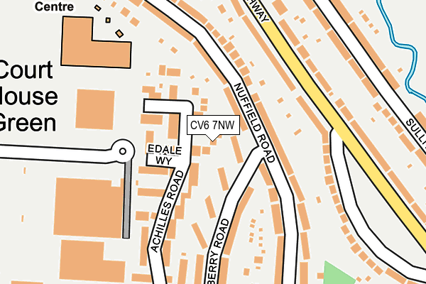 CV6 7NW map - OS OpenMap – Local (Ordnance Survey)