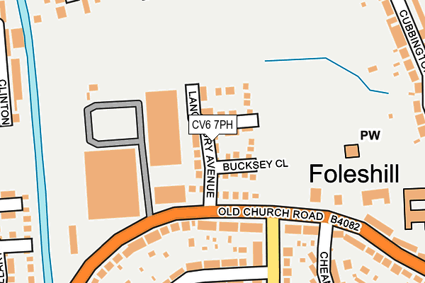 CV6 7PH map - OS OpenMap – Local (Ordnance Survey)