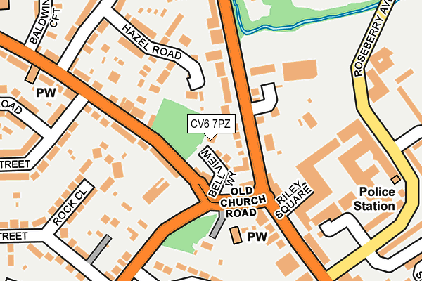 CV6 7PZ map - OS OpenMap – Local (Ordnance Survey)