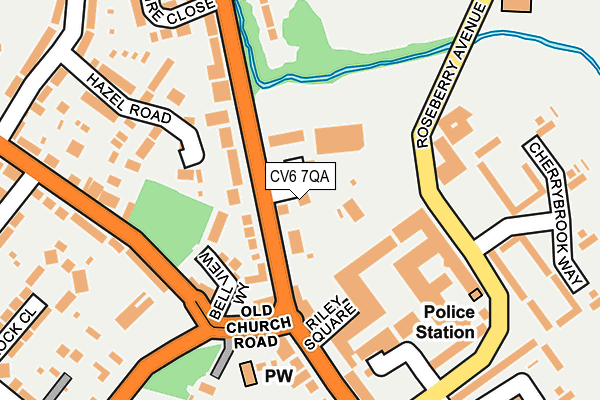CV6 7QA map - OS OpenMap – Local (Ordnance Survey)