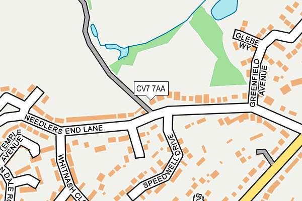 CV7 7AA map - OS OpenMap – Local (Ordnance Survey)