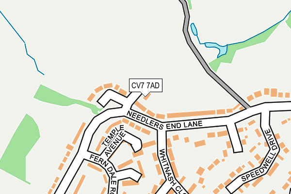 CV7 7AD map - OS OpenMap – Local (Ordnance Survey)