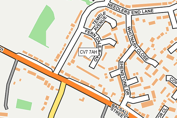 CV7 7AH map - OS OpenMap – Local (Ordnance Survey)