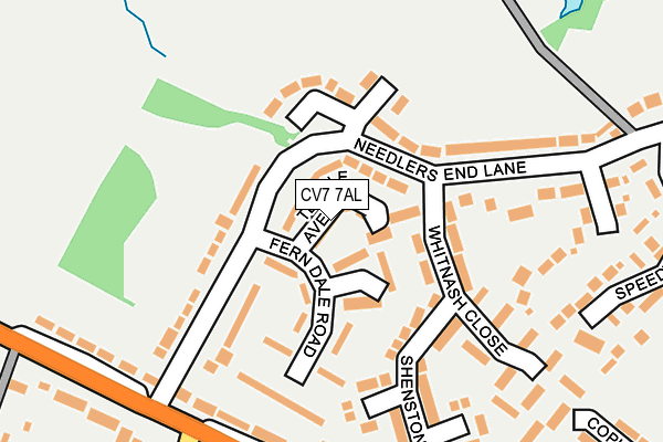 CV7 7AL map - OS OpenMap – Local (Ordnance Survey)