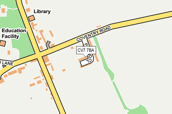 CV7 7BA map - OS OpenMap – Local (Ordnance Survey)