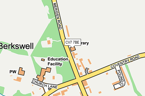 CV7 7BE map - OS OpenMap – Local (Ordnance Survey)