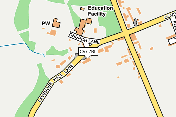 CV7 7BL map - OS OpenMap – Local (Ordnance Survey)