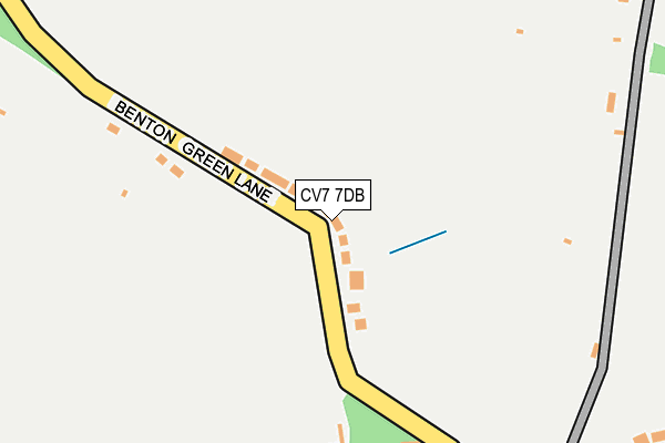 CV7 7DB map - OS OpenMap – Local (Ordnance Survey)