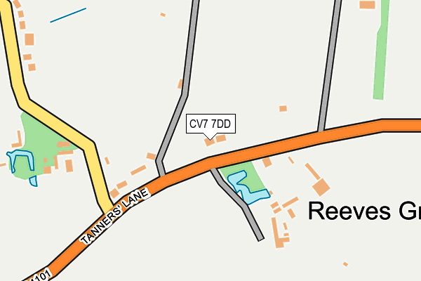 CV7 7DD map - OS OpenMap – Local (Ordnance Survey)