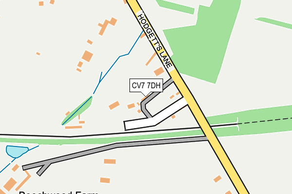 CV7 7DH map - OS OpenMap – Local (Ordnance Survey)