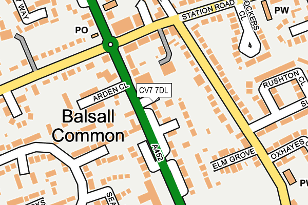 Map of BENGAL BRASSERIE (BALSALL COMMON) LIMITED at local scale
