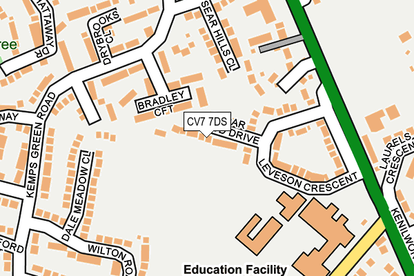 CV7 7DS map - OS OpenMap – Local (Ordnance Survey)