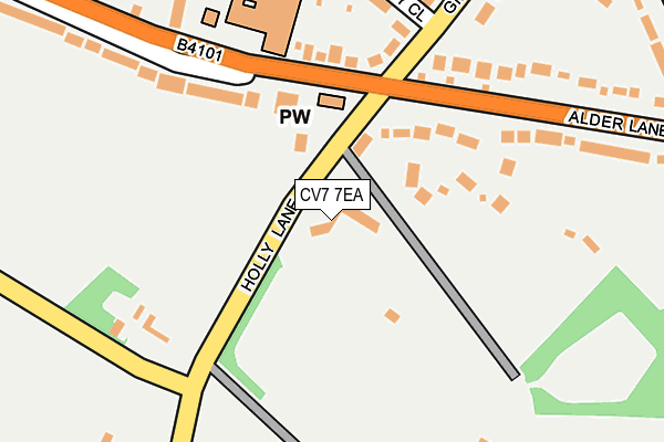 CV7 7EA map - OS OpenMap – Local (Ordnance Survey)