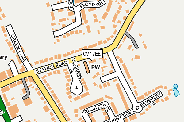 CV7 7EE map - OS OpenMap – Local (Ordnance Survey)