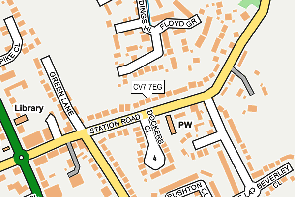 CV7 7EG map - OS OpenMap – Local (Ordnance Survey)