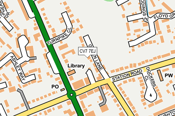 CV7 7EJ map - OS OpenMap – Local (Ordnance Survey)
