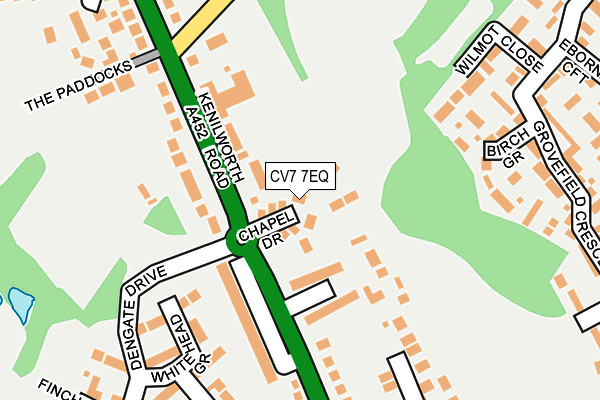 CV7 7EQ map - OS OpenMap – Local (Ordnance Survey)