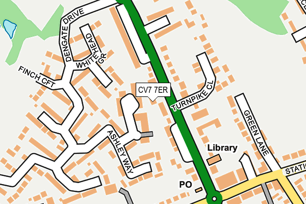 CV7 7ER map - OS OpenMap – Local (Ordnance Survey)