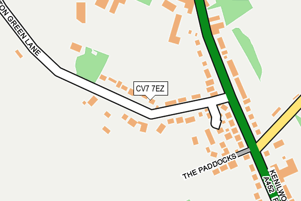 CV7 7EZ map - OS OpenMap – Local (Ordnance Survey)