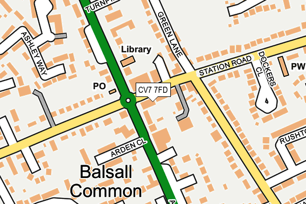 Map of BALSALL COMMON DENTAL LABORATORY LIMITED at local scale