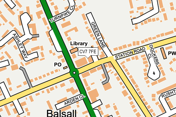 CV7 7FE map - OS OpenMap – Local (Ordnance Survey)