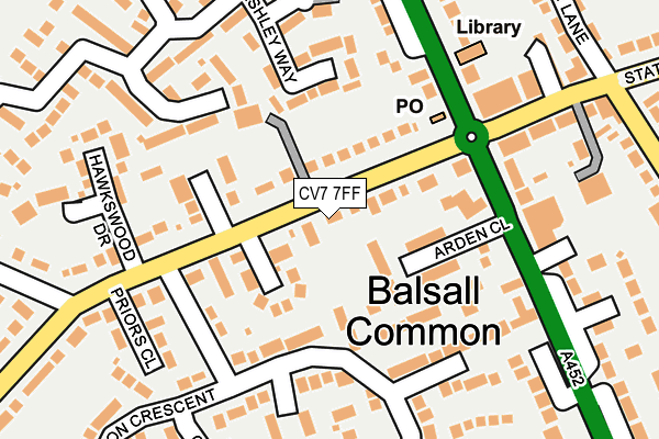 CV7 7FF map - OS OpenMap – Local (Ordnance Survey)