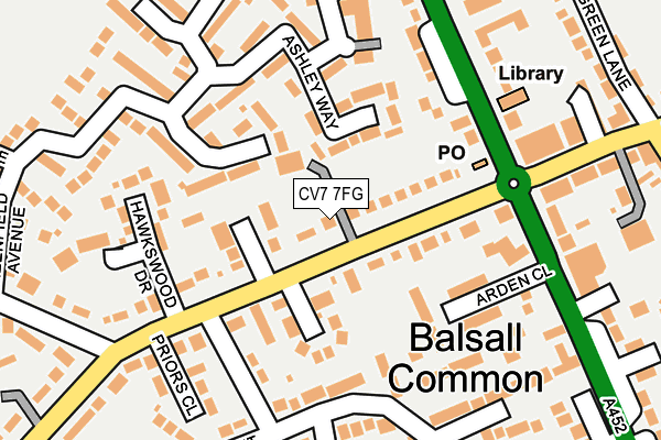 CV7 7FG map - OS OpenMap – Local (Ordnance Survey)