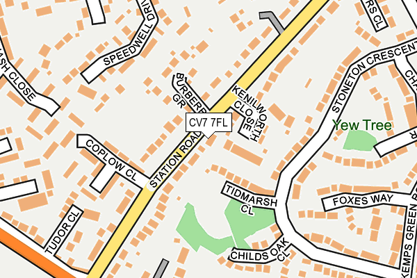 CV7 7FL map - OS OpenMap – Local (Ordnance Survey)
