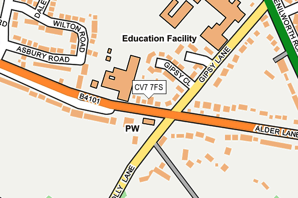 CV7 7FS map - OS OpenMap – Local (Ordnance Survey)