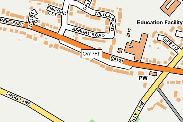 CV7 7FT map - OS OpenMap – Local (Ordnance Survey)
