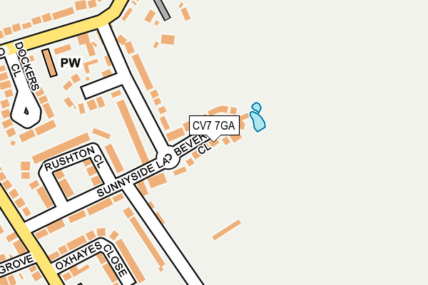 CV7 7GA map - OS OpenMap – Local (Ordnance Survey)