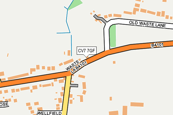 CV7 7GF map - OS OpenMap – Local (Ordnance Survey)