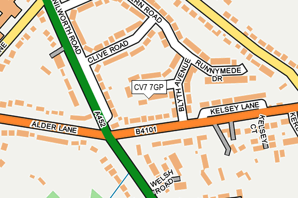 CV7 7GP map - OS OpenMap – Local (Ordnance Survey)