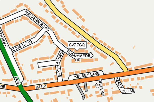 CV7 7GQ map - OS OpenMap – Local (Ordnance Survey)